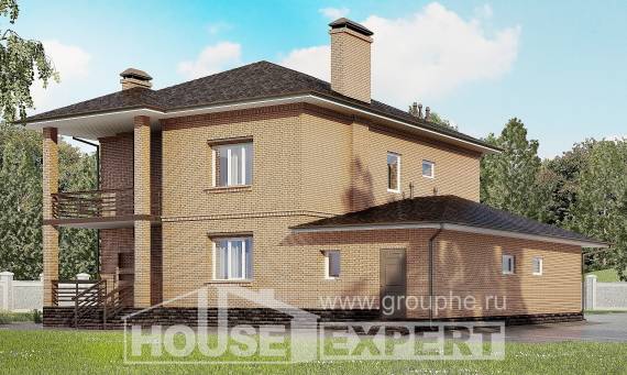 245-003-Л Проект двухэтажного дома, гараж, уютный домик из кирпича Усть-Каменогорск, House Expert