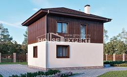 100-006-Л Проект двухэтажного дома, бюджетный дом из керамзитобетонных блоков Туркестан, House Expert