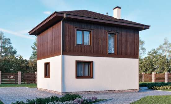 100-006-Л Проект двухэтажного дома, уютный дом из керамзитобетонных блоков Уральск | Проекты домов от House Expert
