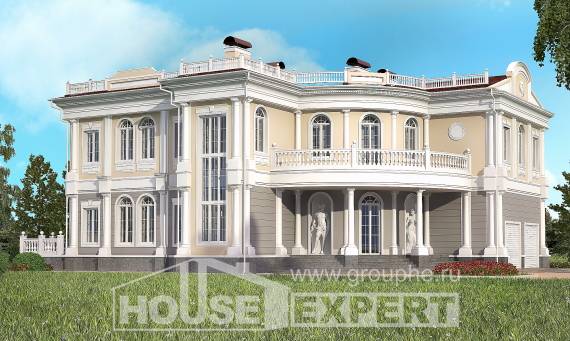 505-001-П Проект двухэтажного дома и гаражом, просторный загородный дом из газосиликатных блоков, Шымкент