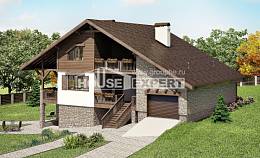 300-003-П Проект трехэтажного дома мансардой, гараж, современный загородный дом из кирпича, House Expert
