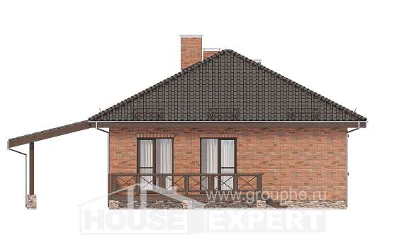 070-006-Л Проект одноэтажного дома, недорогой домик из газосиликатных блоков Талдыкорган, House Expert