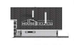 190-008-П Проект двухэтажного дома с мансардным этажом, гараж, средний коттедж из блока, Уральск