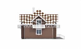 155-003-Л Проект двухэтажного дома с мансардным этажом, гараж, простой домик из бризолита Павлодар, House Expert