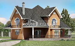 310-001-П Проект двухэтажного дома мансардный этаж, классический дом из твинблока Усть-Каменогорск, House Expert