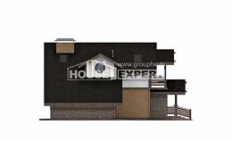 180-011-Л Проект двухэтажного дома с мансардой и гаражом, экономичный дом из газобетона Шымкент, House Expert