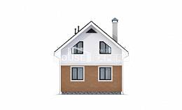 070-001-Л Проект двухэтажного дома с мансардным этажом, дешевый коттедж из газосиликатных блоков, House Expert