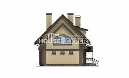 185-003-Л Проект двухэтажного дома с мансардным этажом, гараж, простой загородный дом из бризолита, Кызылорда