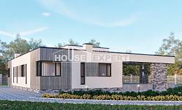 175-001-Л Проект одноэтажного дома, современный коттедж из пеноблока Семей, House Expert