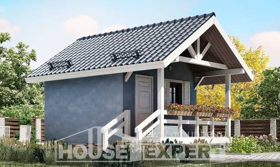 020-001-Л Проект одноэтажного дома, доступный коттедж из бревен Семей, House Expert