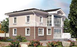 210-005-П Проект двухэтажного дома, средний загородный дом из керамзитобетонных блоков Кокшетау, House Expert