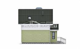 070-001-П Проект двухэтажного дома мансардой, бюджетный домик из поризованных блоков Семей, House Expert