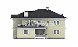 410-002-Л Проект двухэтажного дома и гаражом, современный коттедж из теплоблока, House Expert