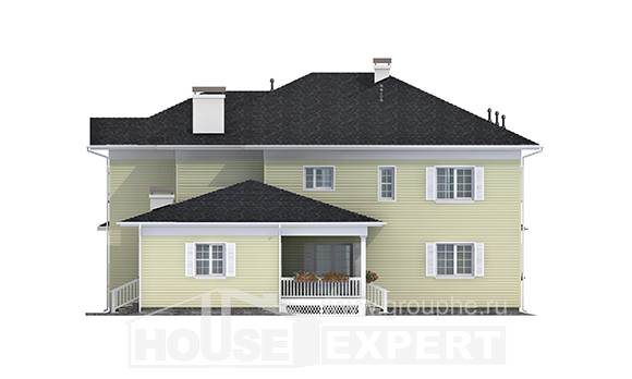 410-002-Л Проект двухэтажного дома и гаражом, современный коттедж из теплоблока, House Expert