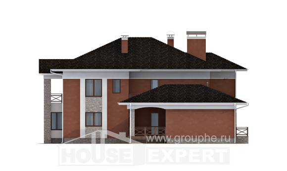 400-002-Л Проект двухэтажного дома и гаражом, уютный домик из кирпича, Костанай