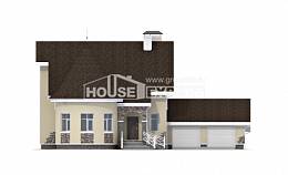 275-001-Л Проект двухэтажного дома с мансардой и гаражом, уютный загородный дом из кирпича, Усть-Каменогорск