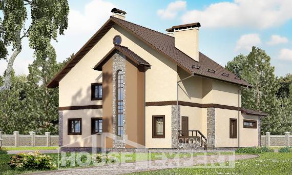 265-003-Л Проект двухэтажного дома, современный домик из твинблока Усть-Каменогорск, House Expert