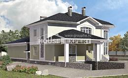 620-001-Л Проект трехэтажного дома и гаражом, огромный дом из теплоблока Экибастуз, House Expert