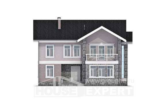 170-008-П Проект двухэтажного дома, экономичный загородный дом из арболита, Темиртау