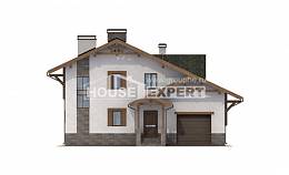 190-007-П Проект двухэтажного дома мансардный этаж, гараж, современный загородный дом из кирпича Актобе, House Expert
