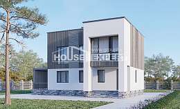150-017-П Проект двухэтажного дома, уютный загородный дом из газобетона Караганда, House Expert