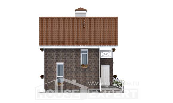 045-001-Л Проект двухэтажного дома мансардный этаж, маленький загородный дом из твинблока, Темиртау