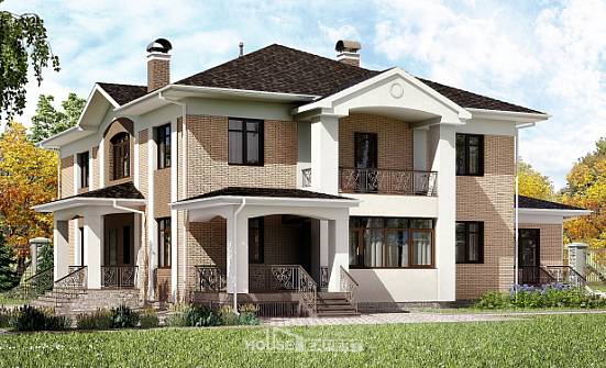 520-001-П Проект трехэтажного дома, просторный домик из газобетона Талдыкорган | Проекты домов от House Expert