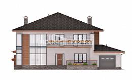 305-001-П Проект двухэтажного дома, гараж, современный коттедж из керамзитобетонных блоков, Шымкент