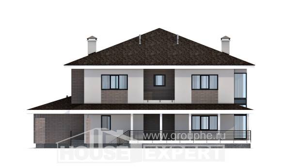 275-002-П Проект двухэтажного дома и гаражом, уютный дом из кирпича, Актау