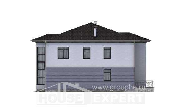 300-006-Л Проект двухэтажного дома, гараж, классический дом из кирпича, Рудный