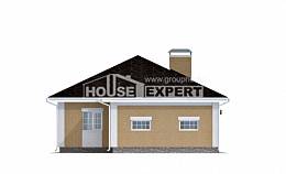 130-002-Л Проект одноэтажного дома, гараж, красивый дом из газосиликатных блоков Семей, House Expert