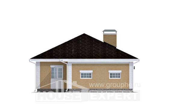 130-002-Л Проект одноэтажного дома, гараж, красивый домик из теплоблока, Кызылорда