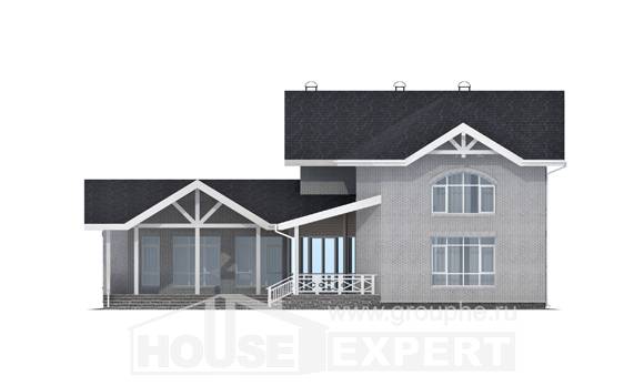340-004-П Проект двухэтажного дома, просторный загородный дом из керамзитобетонных блоков Темиртау, House Expert
