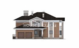 520-002-Л Проект трехэтажного дома и гаражом, современный дом из поризованных блоков Астана, House Expert