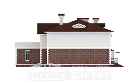 380-001-Л Проект двухэтажного дома, гараж, огромный коттедж из кирпича, Актобе