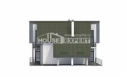 170-009-Л Проект двухэтажного дома мансардой и гаражом, современный коттедж из поризованных блоков Жанаозен, House Expert