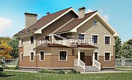 300-004-Л Проект двухэтажного дома, огромный загородный дом из керамзитобетонных блоков, Тараз