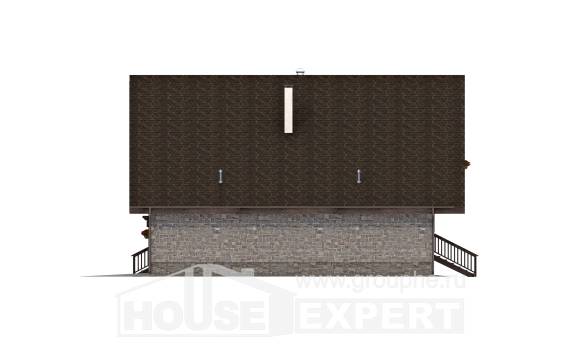 220-005-П Проект двухэтажного дома мансардой, гараж, классический дом из кирпича Павлодар, House Expert