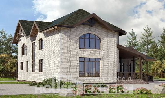340-004-Л Проект двухэтажного дома, огромный домик из блока Туркестан, House Expert