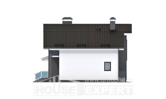 150-005-Л Проект двухэтажного дома мансардный этаж, уютный домик из керамзитобетонных блоков, Тараз