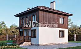 100-006-Л Проект двухэтажного дома, компактный дом из газосиликатных блоков Кокшетау, House Expert