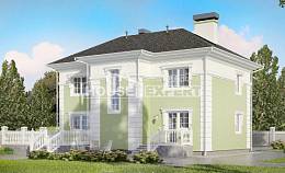 155-005-П Проект двухэтажного дома, недорогой загородный дом из поризованных блоков, House Expert