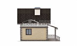 070-004-П Проект двухэтажного дома с мансардным этажом, красивый домик из блока, Жанаозен