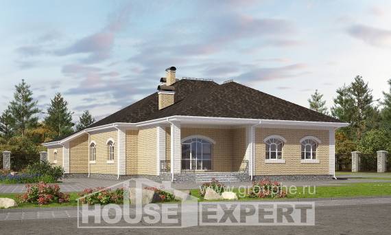 290-001-П Проект двухэтажного дома мансардный этаж, гараж, современный домик из кирпича Талдыкорган, House Expert