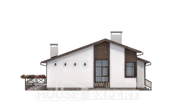 110-003-П Проект одноэтажного дома, уютный дом из газосиликатных блоков, House Expert
