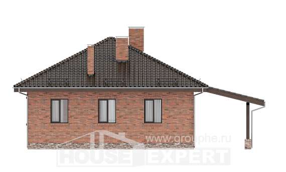070-006-Л Проект одноэтажного дома, крохотный загородный дом из газосиликатных блоков Петропавловск, House Expert
