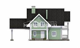 140-003-Л Проект двухэтажного дома мансардный этаж, гараж, простой домик из арболита Костанай, House Expert