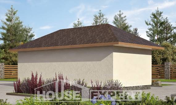 040-001-П Проект гаража из теплоблока Кокшетау, House Expert
