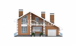 190-006-П Проект двухэтажного дома с мансардным этажом и гаражом, уютный домик из арболита, House Expert