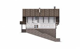 305-002-П Проект трехэтажного дома с мансардой, красивый коттедж из кирпича Тараз, House Expert